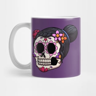 Female Dia De Los Muertos Sugar Skull Mug